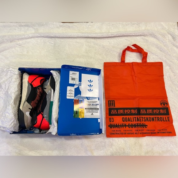 RARE ADIDAS ORIGINALS X ALEXANDER WANG REISSUE RUN SOLAR RED - Size 12 - Picture 6 of 14